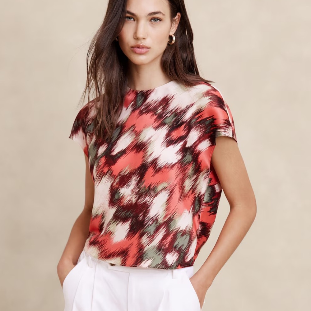 NWT Banana Republic Satin Blouse